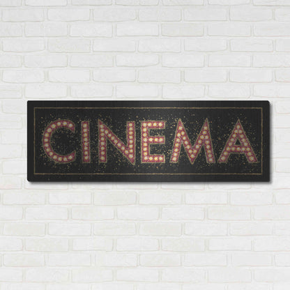 Luxe Metal Art 'Cinema Marquee' by James Wiens, Metal Wall Art,48x16
