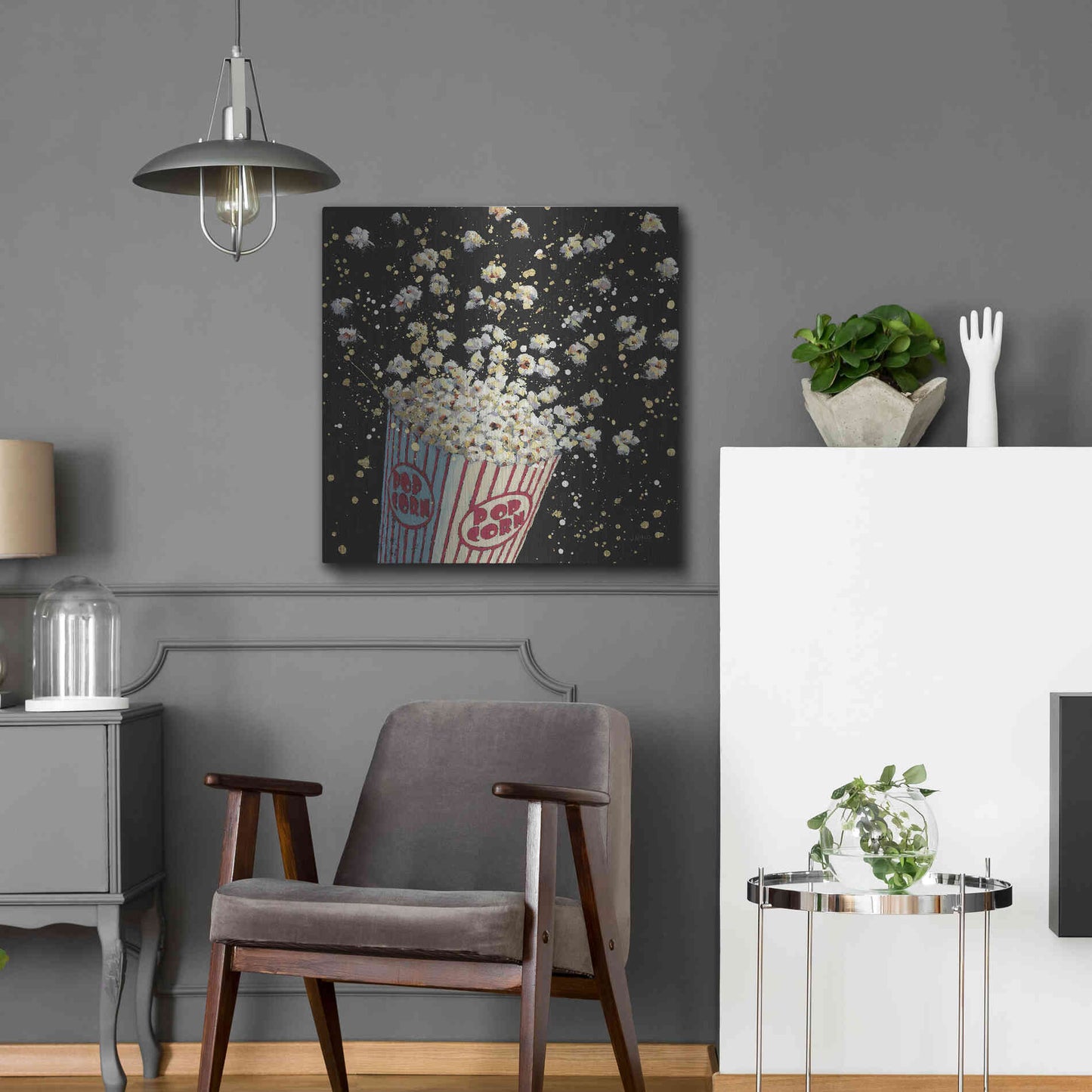 Luxe Metal Art 'Cinema Pop' by James Wiens, Metal Wall Art,24x24