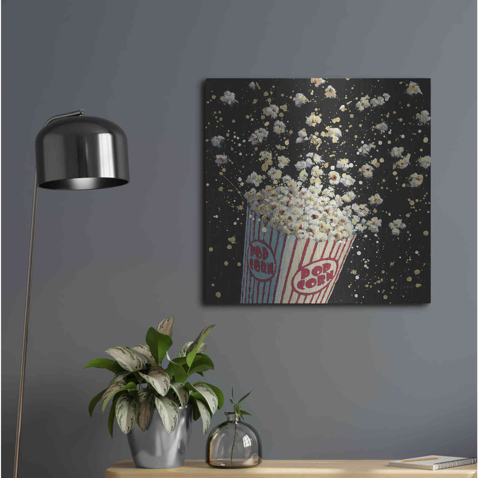 Luxe Metal Art 'Cinema Pop' by James Wiens, Metal Wall Art,24x24