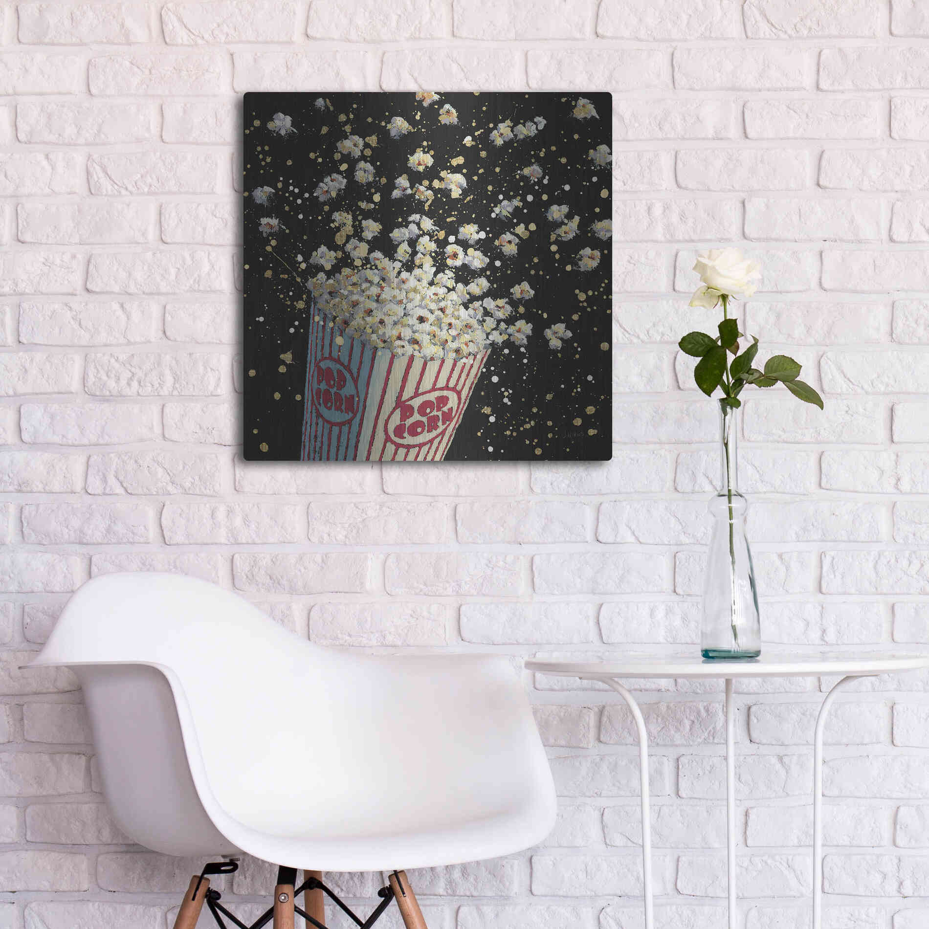 Luxe Metal Art 'Cinema Pop' by James Wiens, Metal Wall Art,24x24