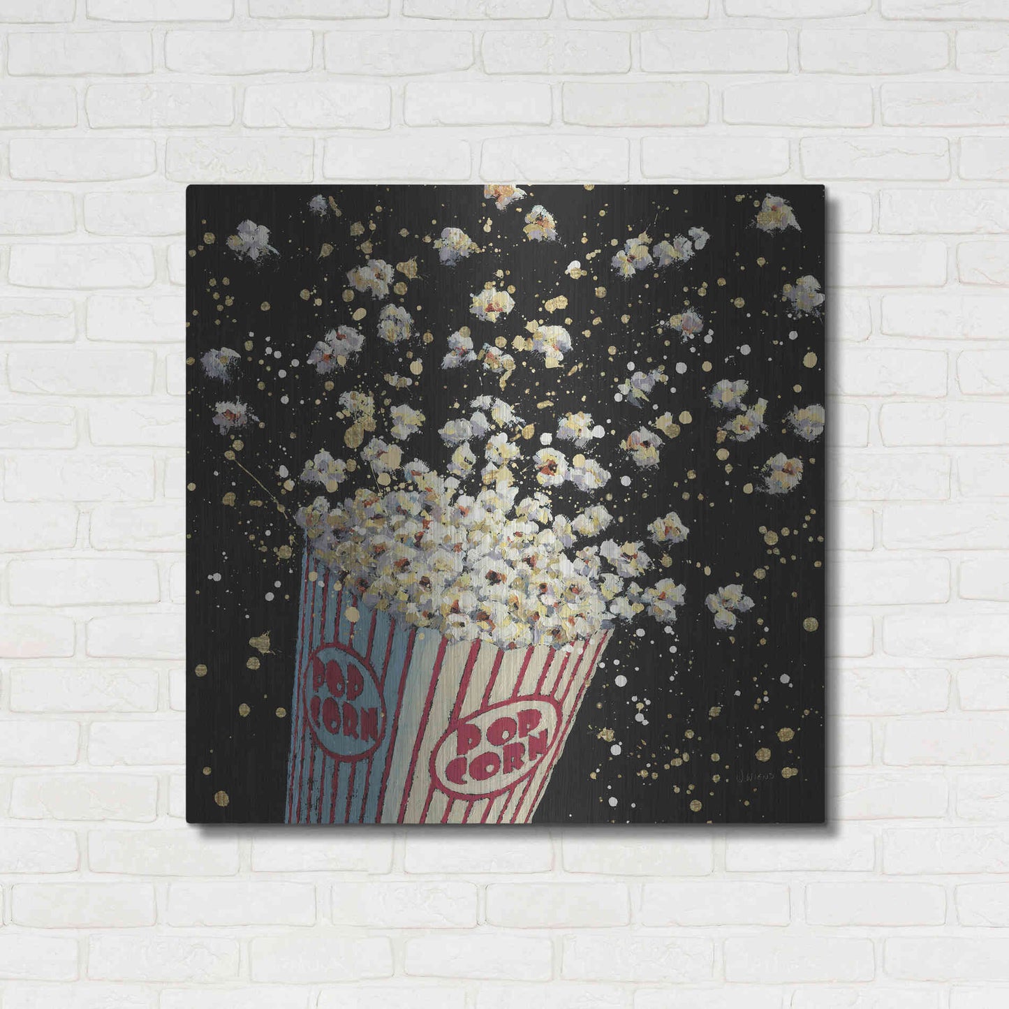 Luxe Metal Art 'Cinema Pop' by James Wiens, Metal Wall Art,36x36