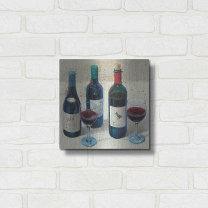 Luxe Metal Art 'Wine Bouquet Light' by James Wiens, Metal Wall Art,12x12