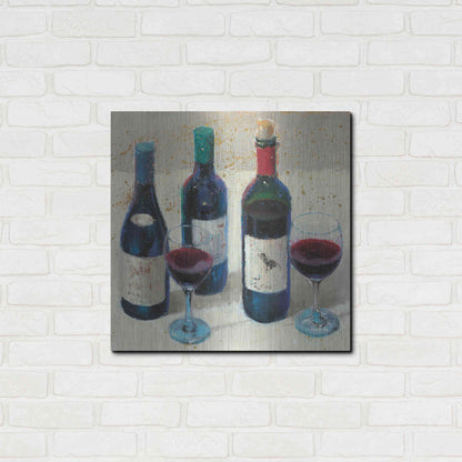 Luxe Metal Art 'Wine Bouquet Light' by James Wiens, Metal Wall Art,24x24