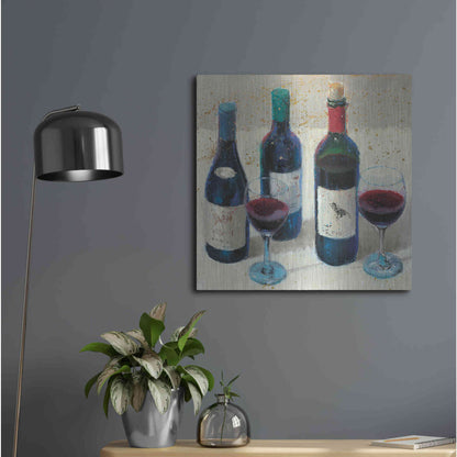Luxe Metal Art 'Wine Bouquet Light' by James Wiens, Metal Wall Art,24x24