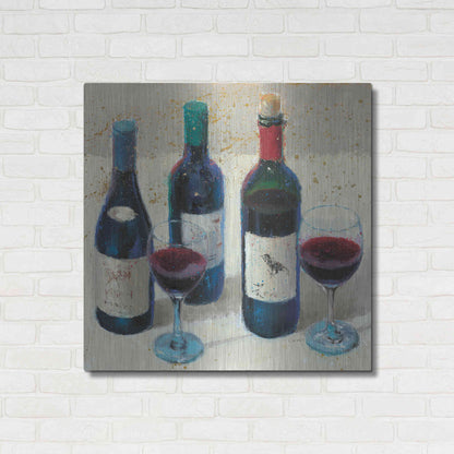 Luxe Metal Art 'Wine Bouquet Light' by James Wiens, Metal Wall Art,36x36