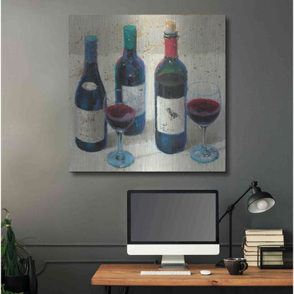 Luxe Metal Art 'Wine Bouquet Light' by James Wiens, Metal Wall Art,36x36