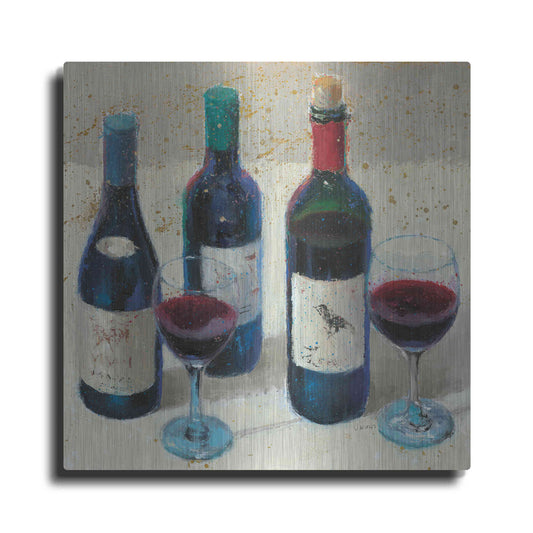 Luxe Metal Art 'Wine Bouquet Light' by James Wiens, Metal Wall Art