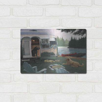 Luxe Metal Art 'Canine Camp' by James Wiens, Metal Wall Art,16x12
