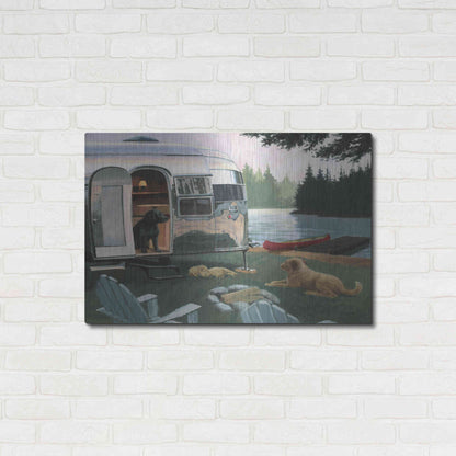 Luxe Metal Art 'Canine Camp' by James Wiens, Metal Wall Art,36x24