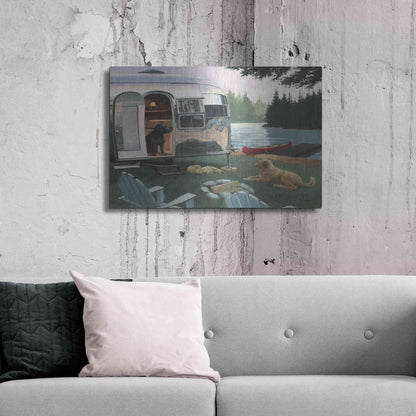Luxe Metal Art 'Canine Camp' by James Wiens, Metal Wall Art,36x24