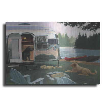 Luxe Metal Art 'Canine Camp' by James Wiens, Metal Wall Art