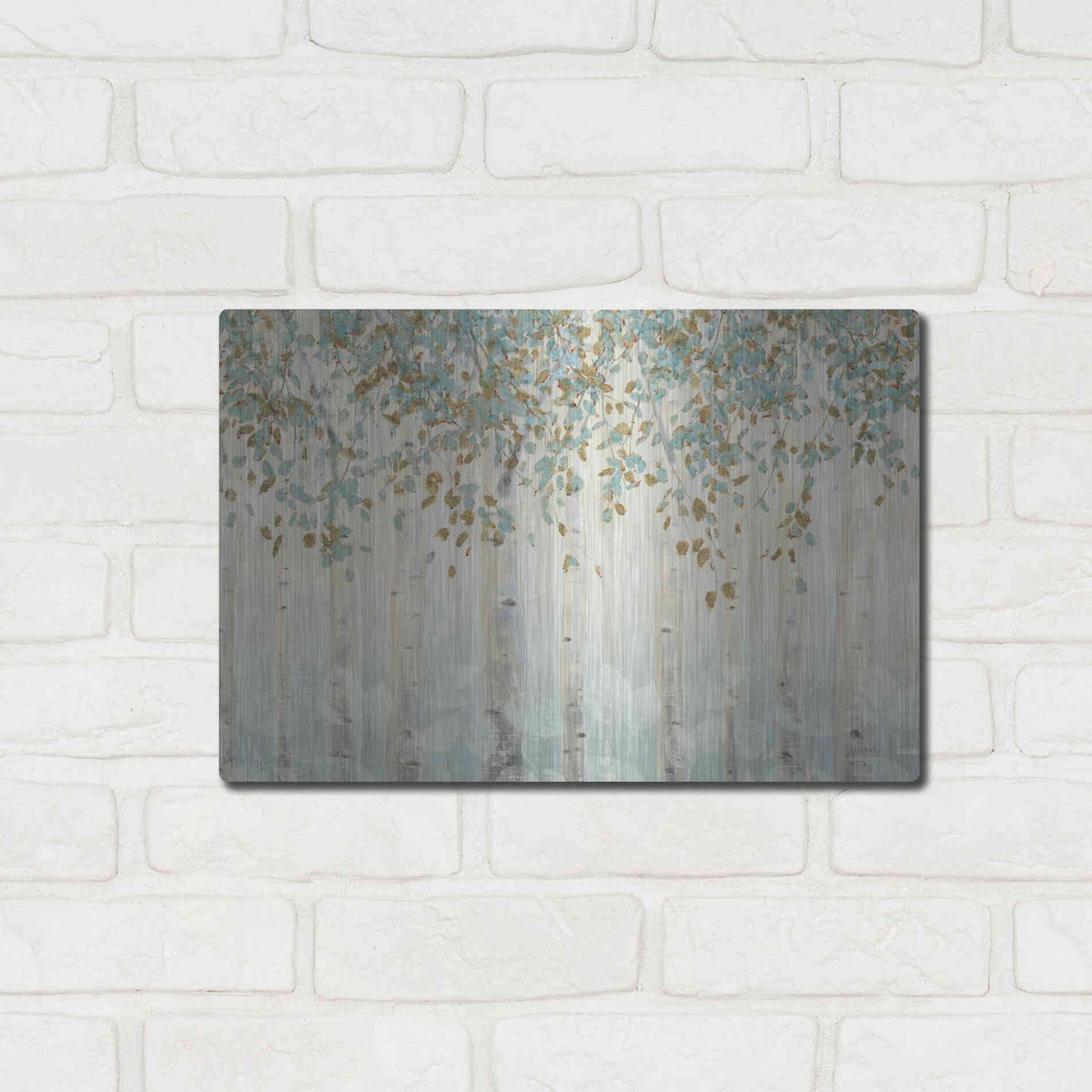 Luxe Metal Art 'Dream Forest I' by James Wiens, Metal Wall Art,16x12