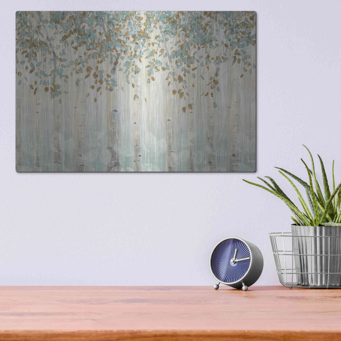 Luxe Metal Art 'Dream Forest I' by James Wiens, Metal Wall Art,16x12