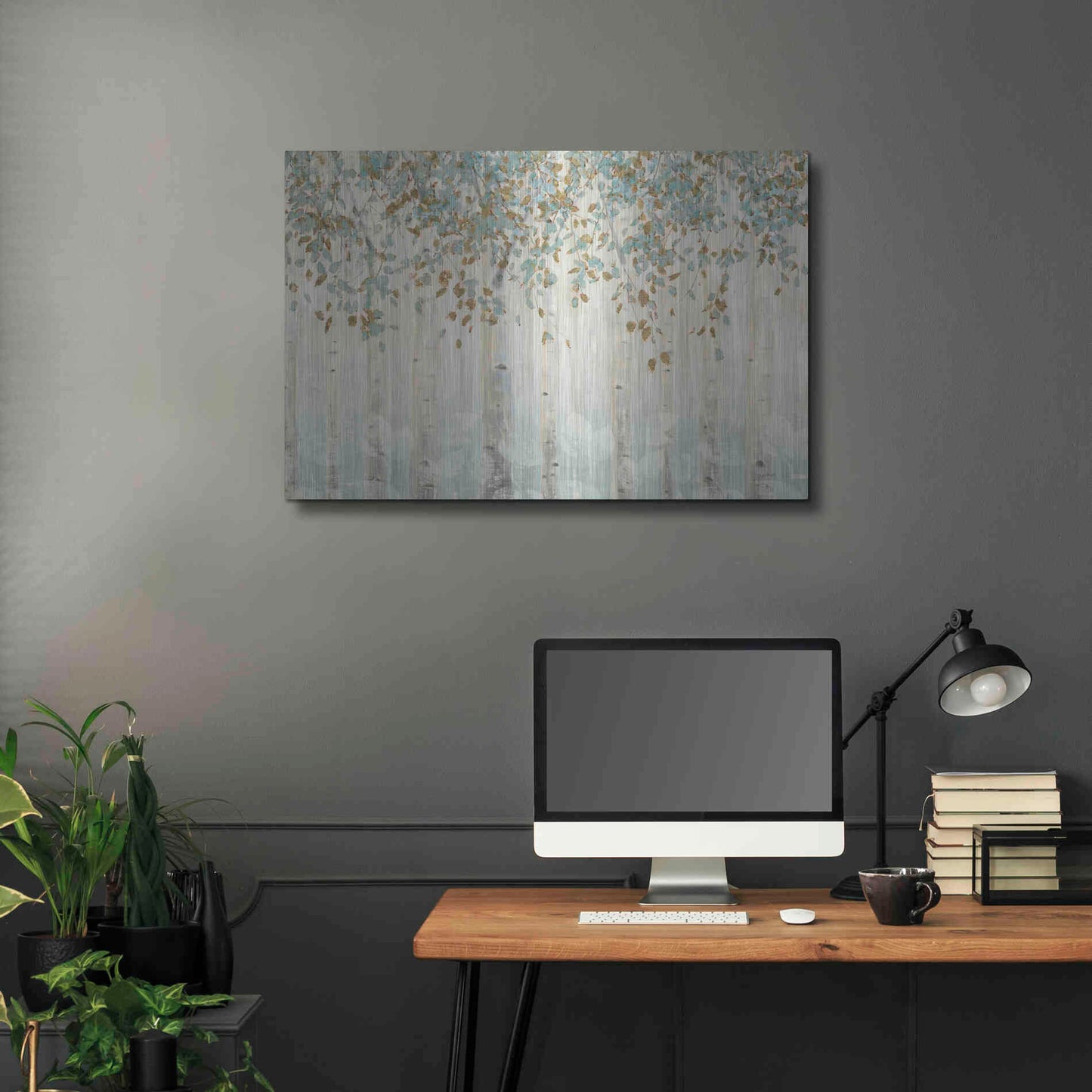 Luxe Metal Art 'Dream Forest I' by James Wiens, Metal Wall Art,36x24