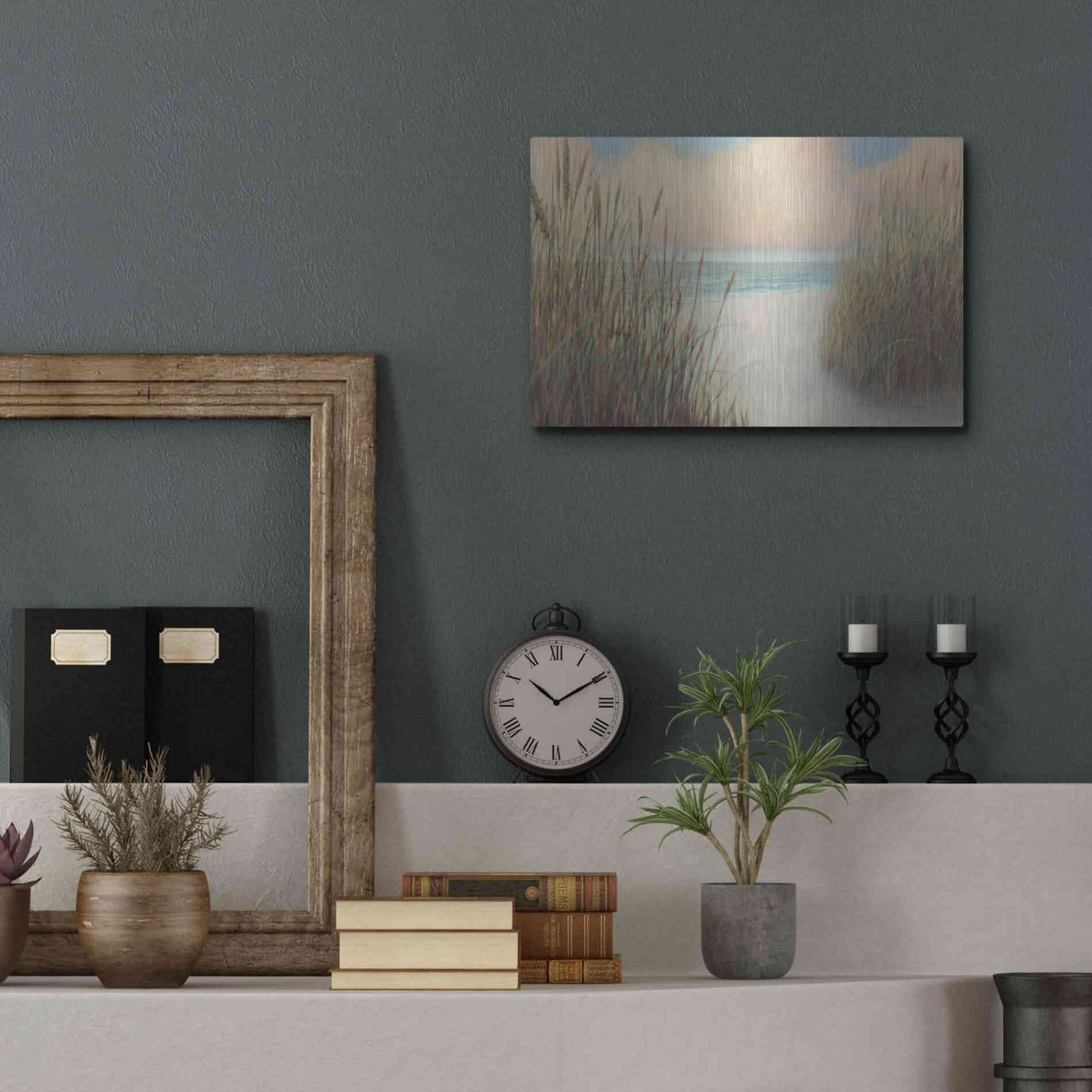 Luxe Metal Art 'Beach Trail I' by James Wiens, Metal Wall Art,16x12