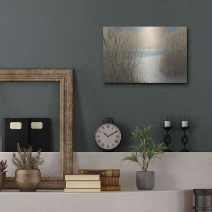 Luxe Metal Art 'Beach Trail I' by James Wiens, Metal Wall Art,16x12