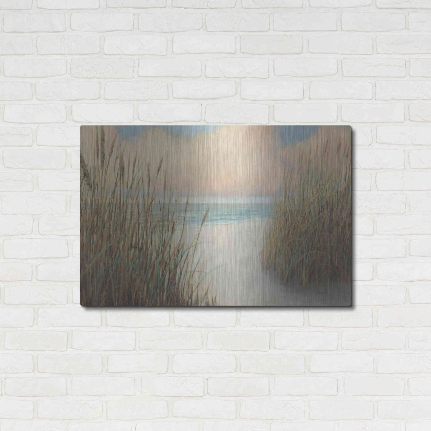 Luxe Metal Art 'Beach Trail I' by James Wiens, Metal Wall Art,36x24