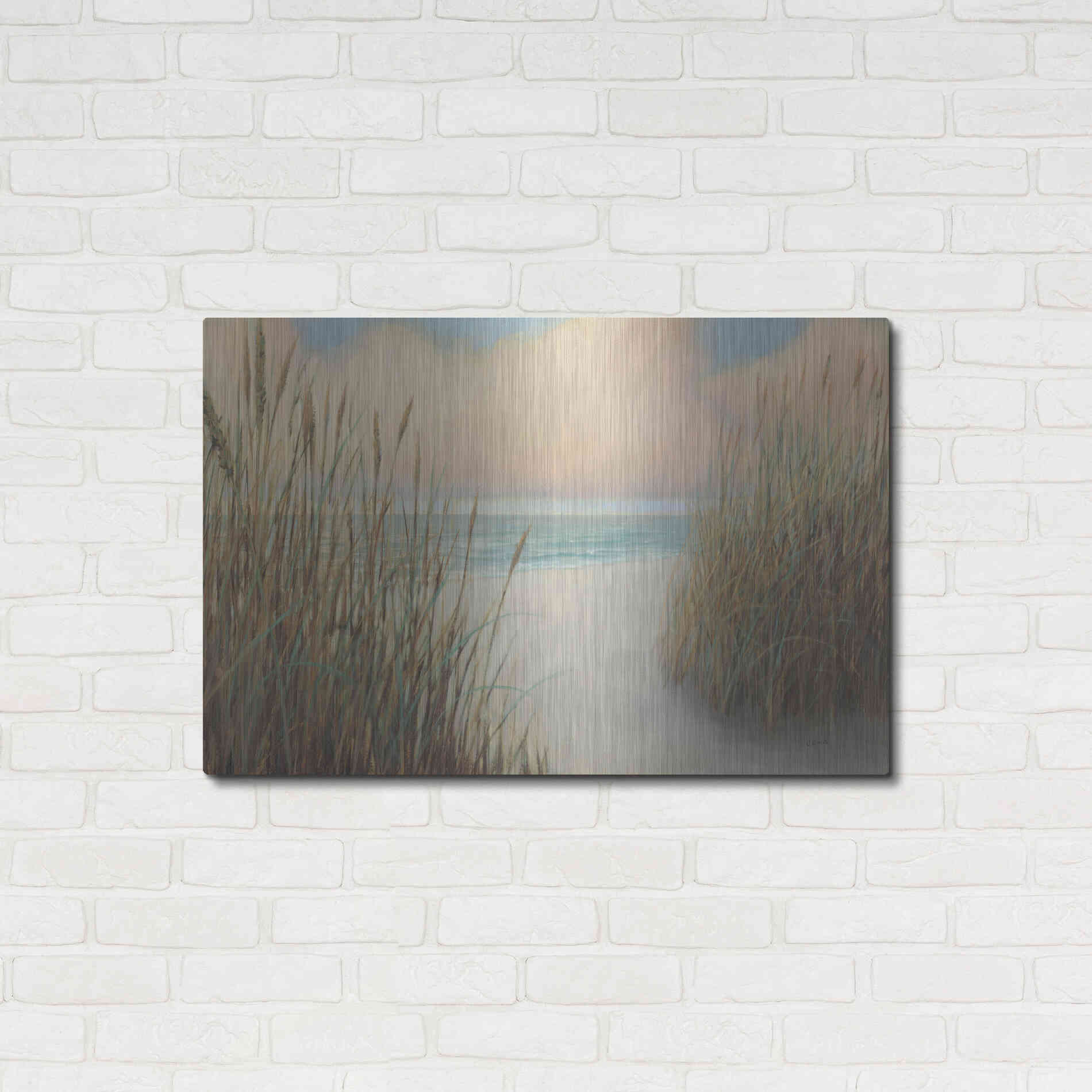 Luxe Metal Art 'Beach Trail I' by James Wiens, Metal Wall Art,36x24