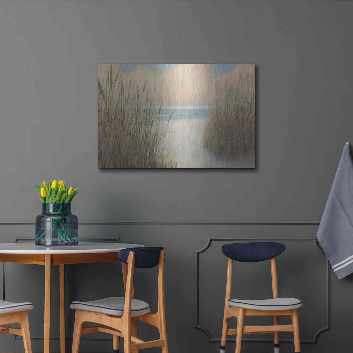 Luxe Metal Art 'Beach Trail I' by James Wiens, Metal Wall Art,36x24