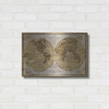 Luxe Metal Art 'Worldwide I' by James Wiens, Metal Wall Art,24x16