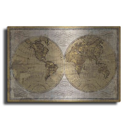 Luxe Metal Art 'Worldwide I' by James Wiens, Metal Wall Art