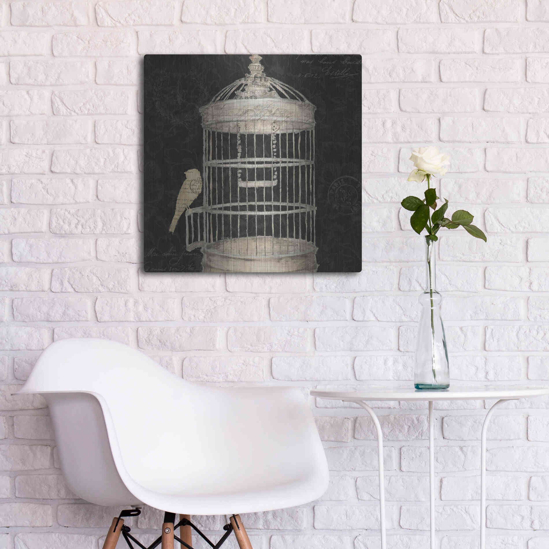 Luxe Metal Art 'Via Paris II' by James Wiens, Metal Wall Art,24x24