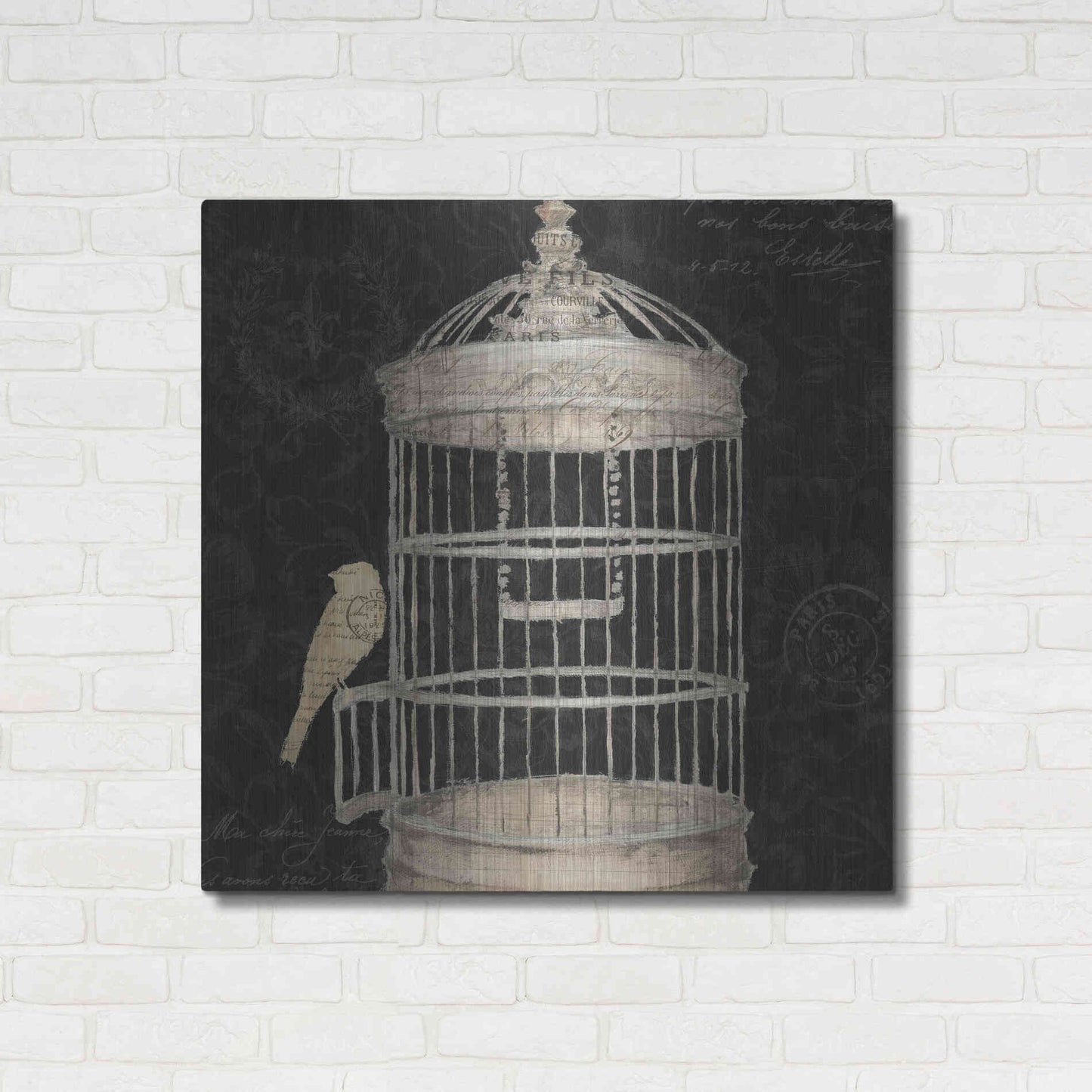 Luxe Metal Art 'Via Paris II' by James Wiens, Metal Wall Art,36x36