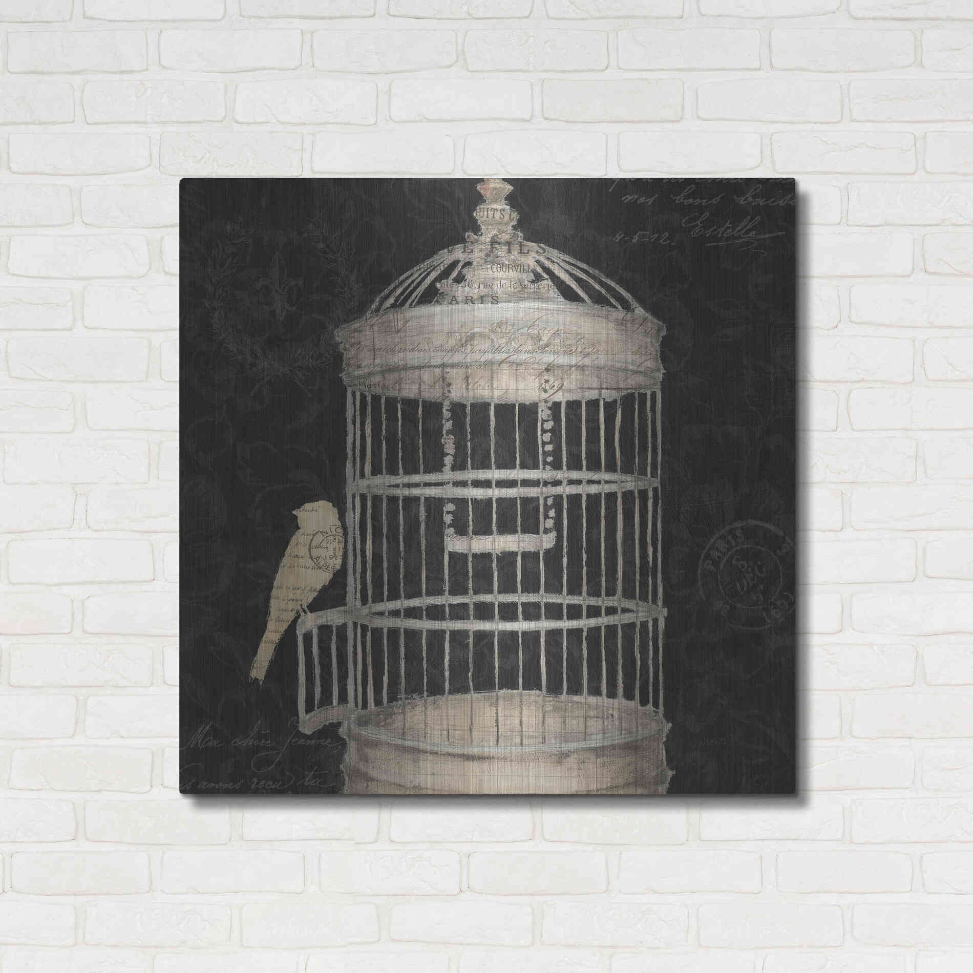 Luxe Metal Art 'Via Paris II' by James Wiens, Metal Wall Art,36x36