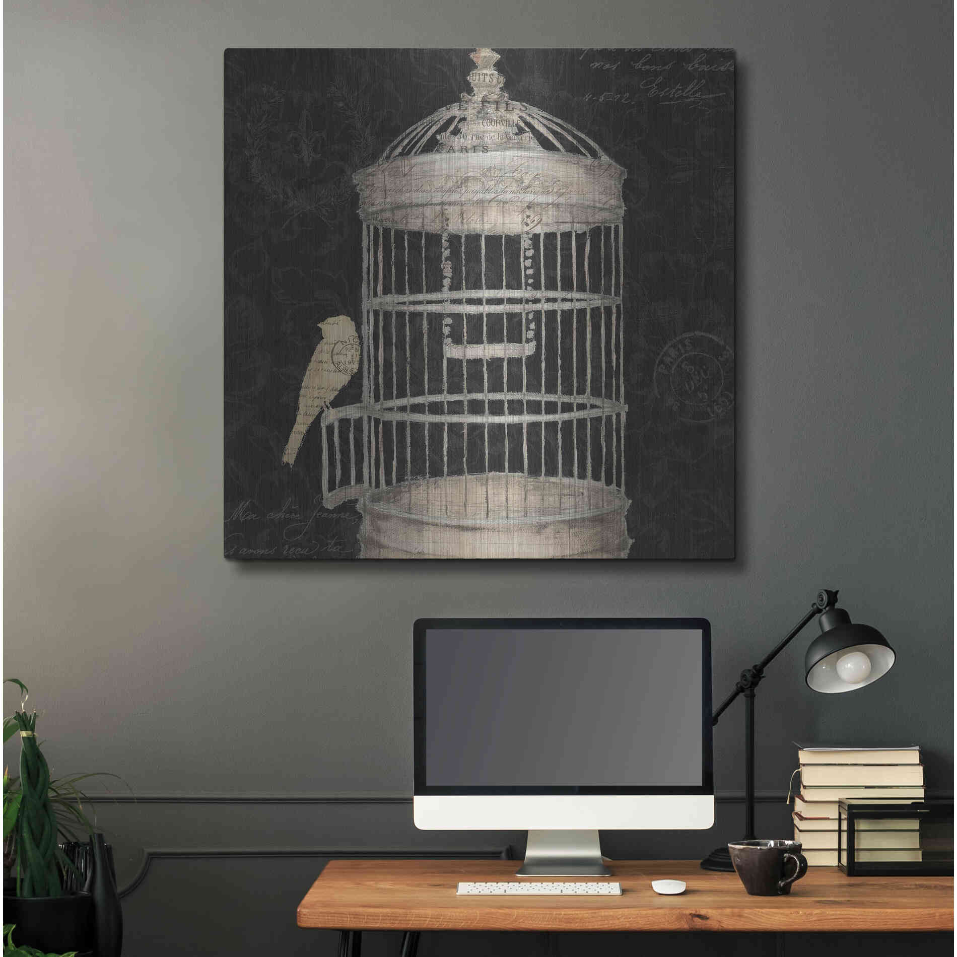 Luxe Metal Art 'Via Paris II' by James Wiens, Metal Wall Art,36x36