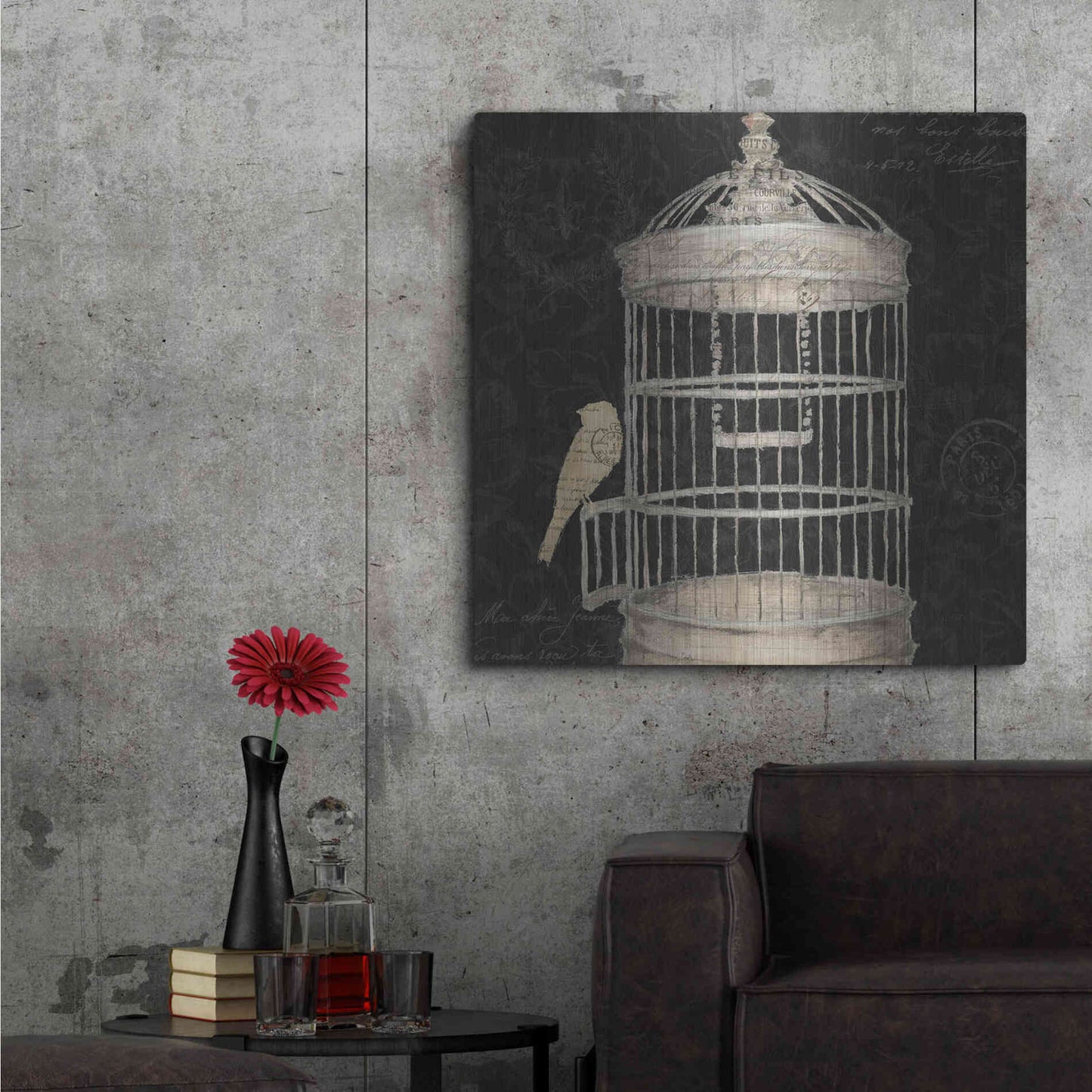 Luxe Metal Art 'Via Paris II' by James Wiens, Metal Wall Art,36x36