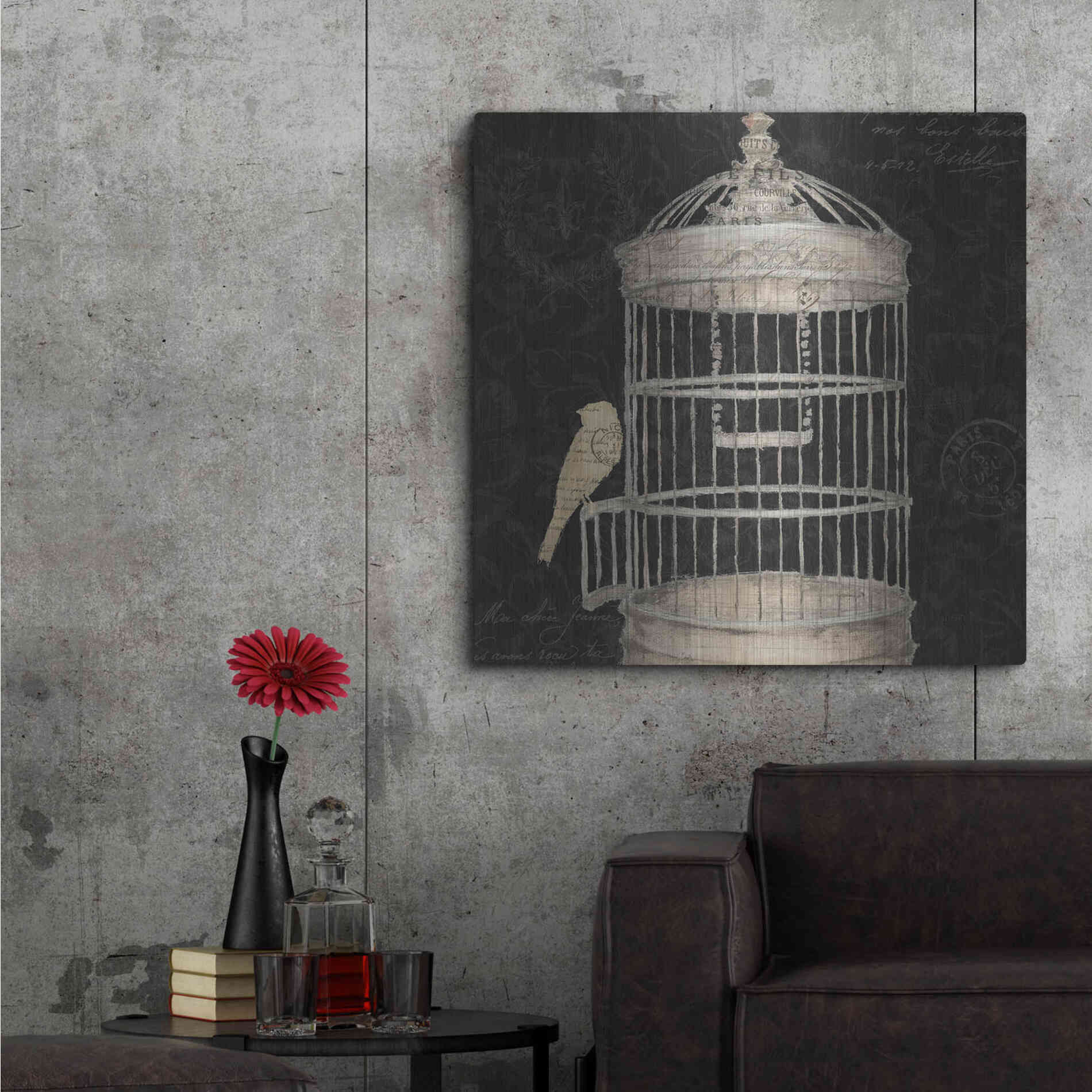 Luxe Metal Art 'Via Paris II' by James Wiens, Metal Wall Art,36x36