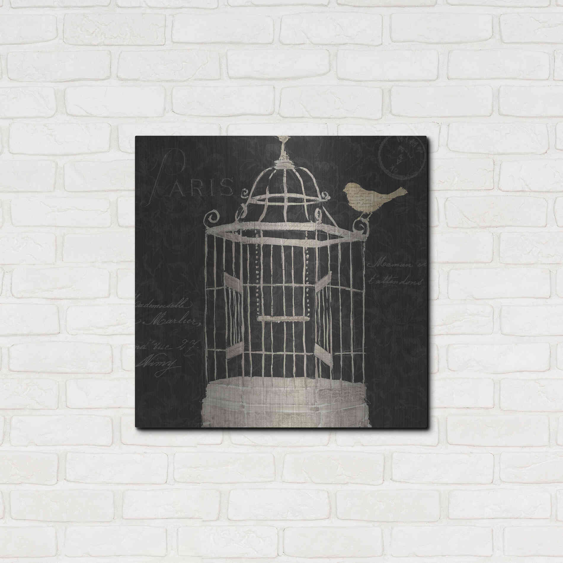 Luxe Metal Art 'Via Paris III' by James Wiens, Metal Wall Art,24x24