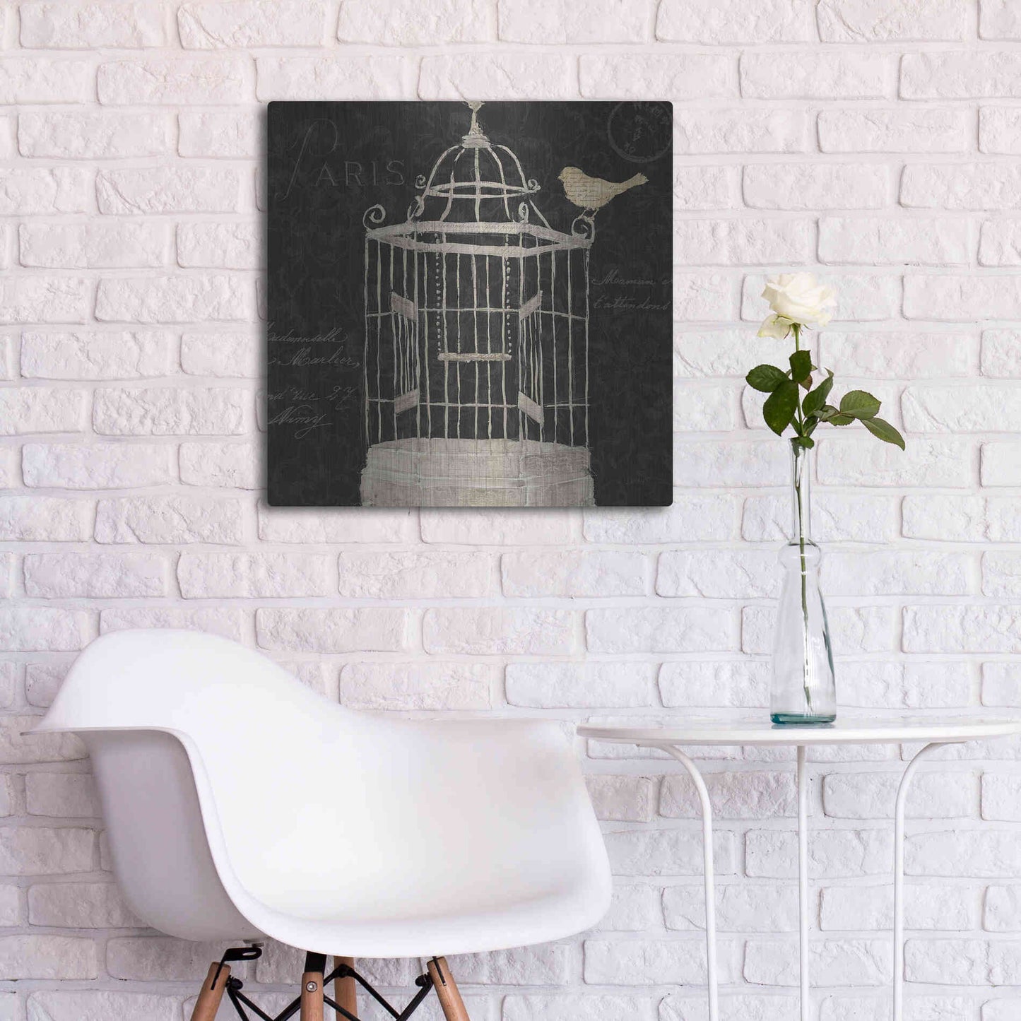 Luxe Metal Art 'Via Paris III' by James Wiens, Metal Wall Art,24x24