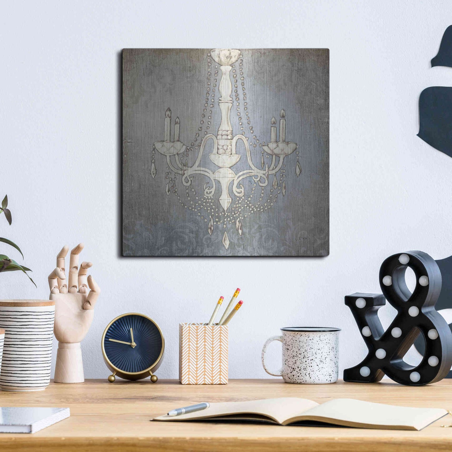 Luxe Metal Art 'Luxurious Lights I' by James Wiens, Metal Wall Art,12x12