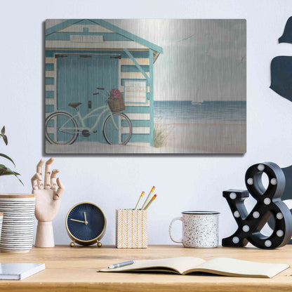 Luxe Metal Art 'Beach Cruiser I' by James Wiens, Metal Wall Art,16x12