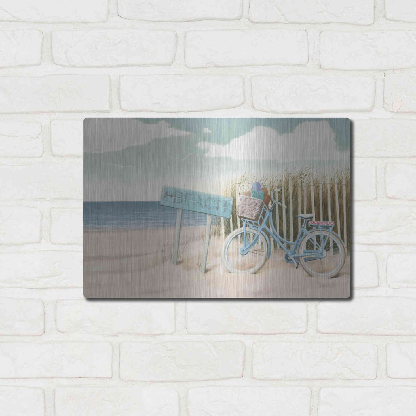 Luxe Metal Art 'Beach Cruiser II' by James Wiens, Metal Wall Art,16x12