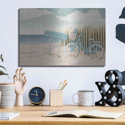 Luxe Metal Art 'Beach Cruiser II' by James Wiens, Metal Wall Art,16x12