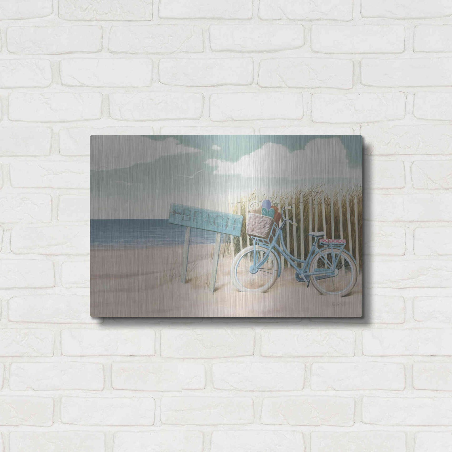 Luxe Metal Art 'Beach Cruiser II' by James Wiens, Metal Wall Art,24x16