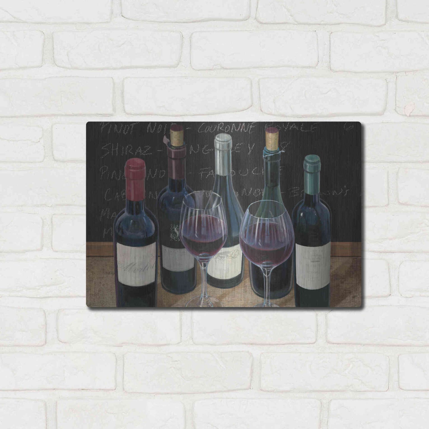 Luxe Metal Art 'Wine Spirit I' by James Wiens, Metal Wall Art,16x12