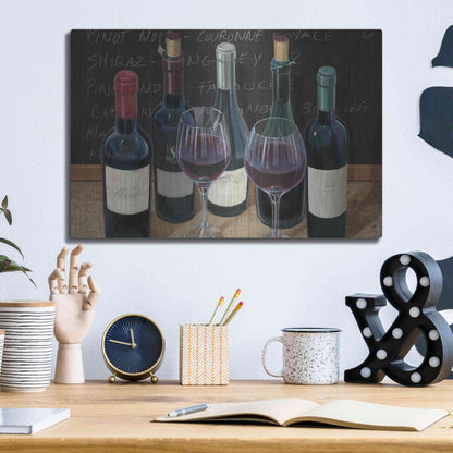 Luxe Metal Art 'Wine Spirit I' by James Wiens, Metal Wall Art,16x12