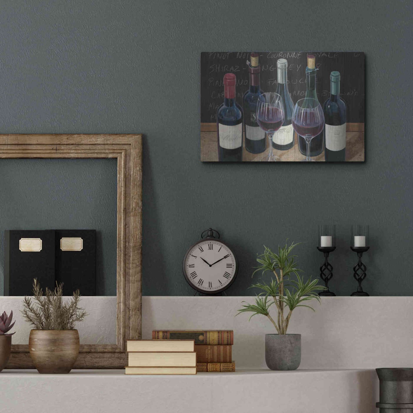 Luxe Metal Art 'Wine Spirit I' by James Wiens, Metal Wall Art,16x12