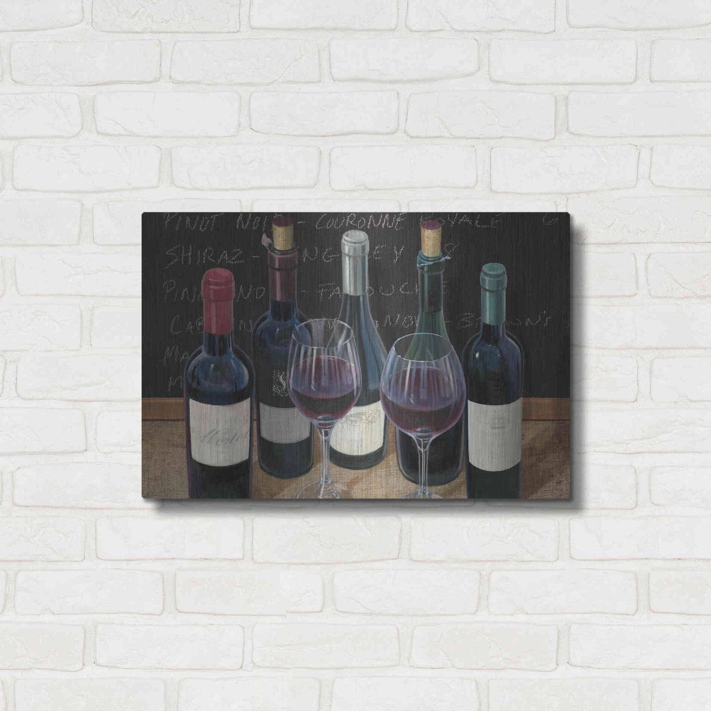 Luxe Metal Art 'Wine Spirit I' by James Wiens, Metal Wall Art,24x16