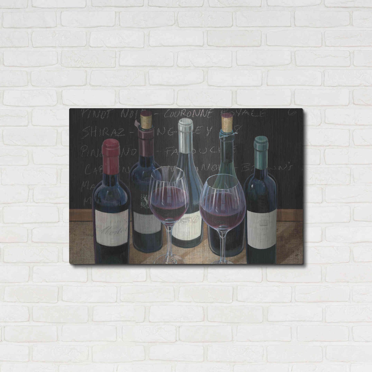 Luxe Metal Art 'Wine Spirit I' by James Wiens, Metal Wall Art,36x24
