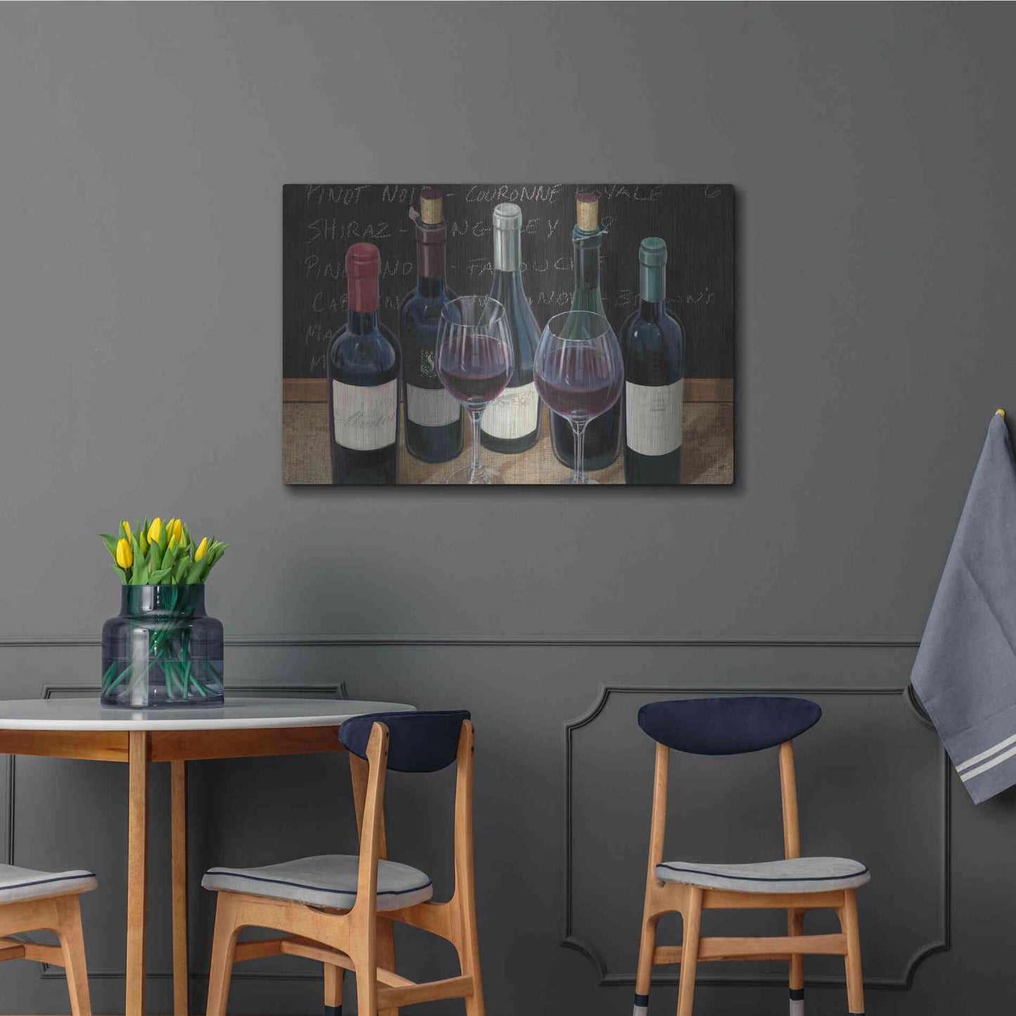 Luxe Metal Art 'Wine Spirit I' by James Wiens, Metal Wall Art,36x24