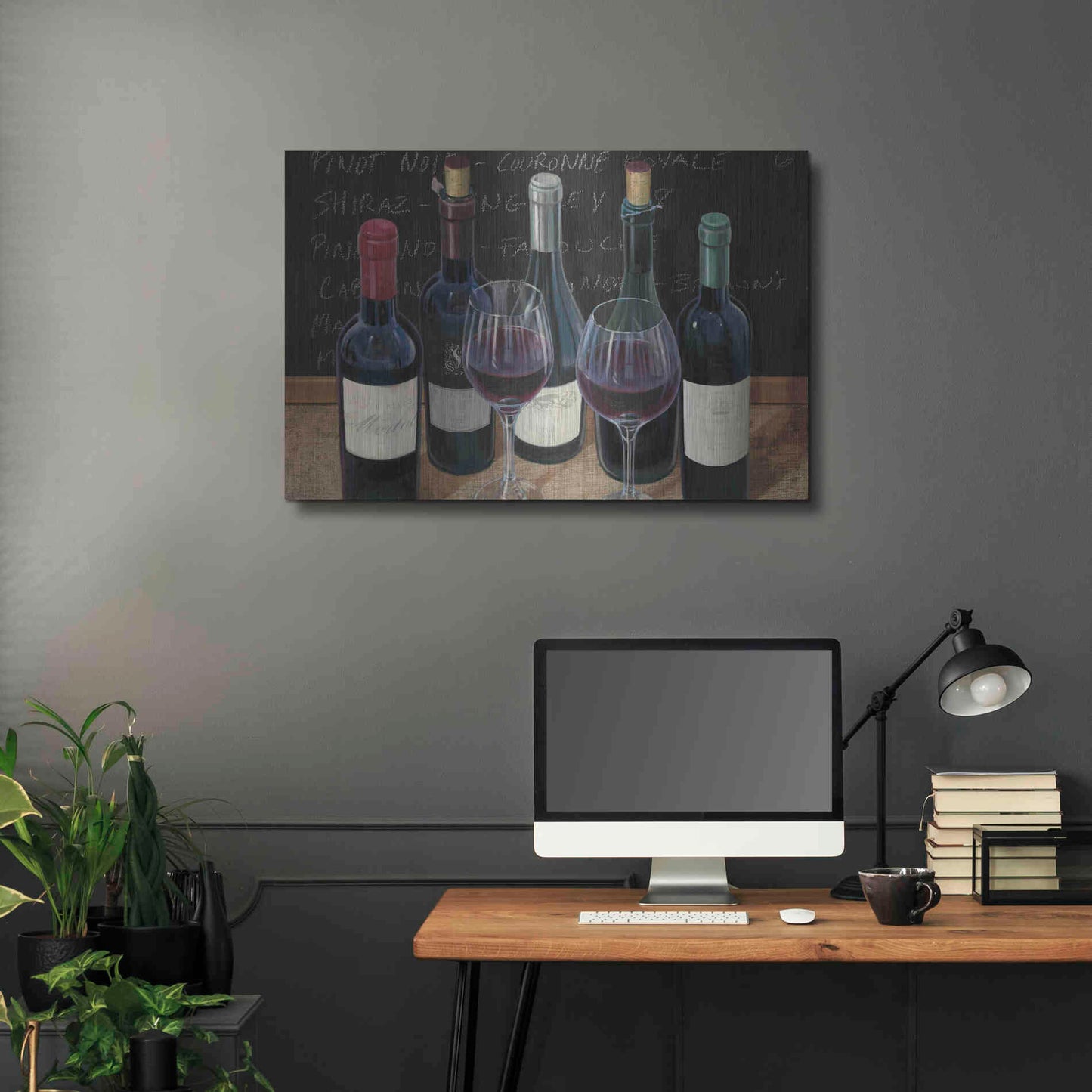Luxe Metal Art 'Wine Spirit I' by James Wiens, Metal Wall Art,36x24