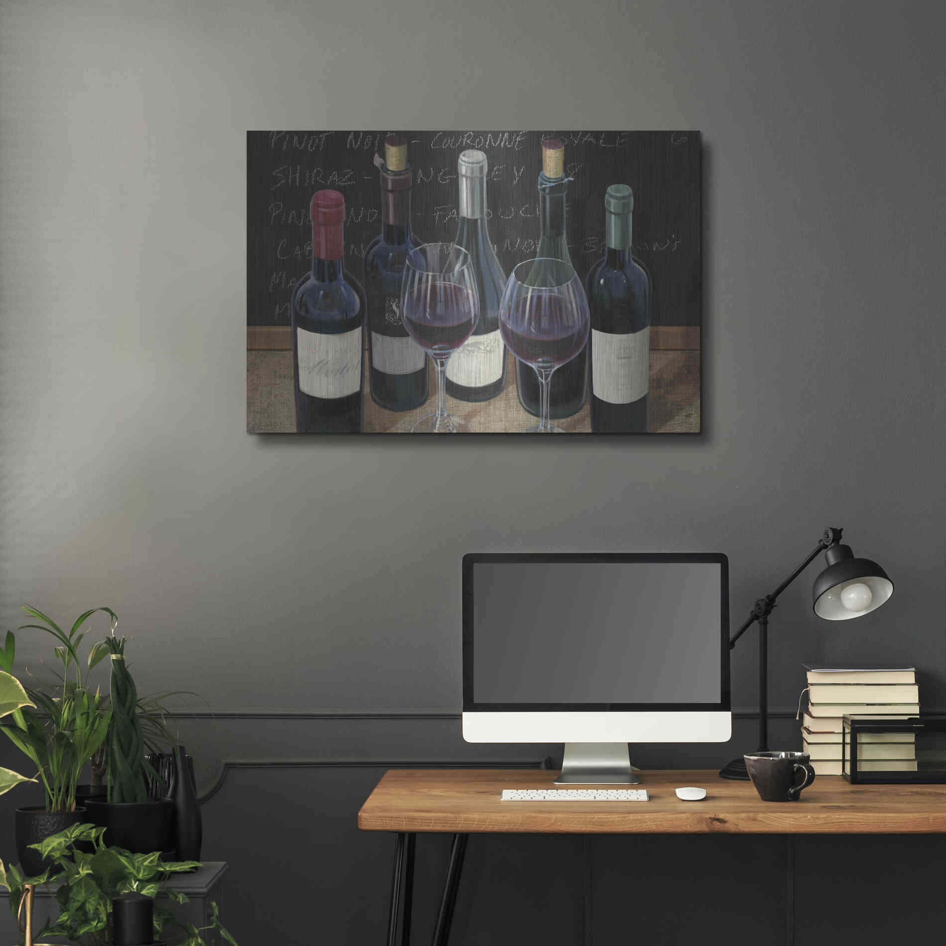 Luxe Metal Art 'Wine Spirit I' by James Wiens, Metal Wall Art,36x24