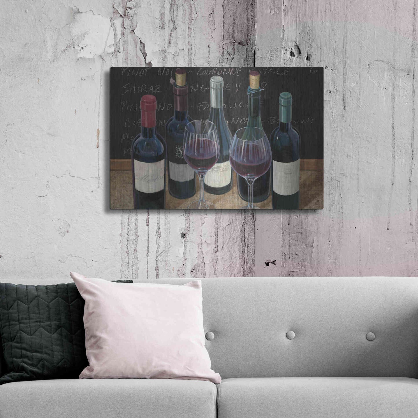 Luxe Metal Art 'Wine Spirit I' by James Wiens, Metal Wall Art,36x24