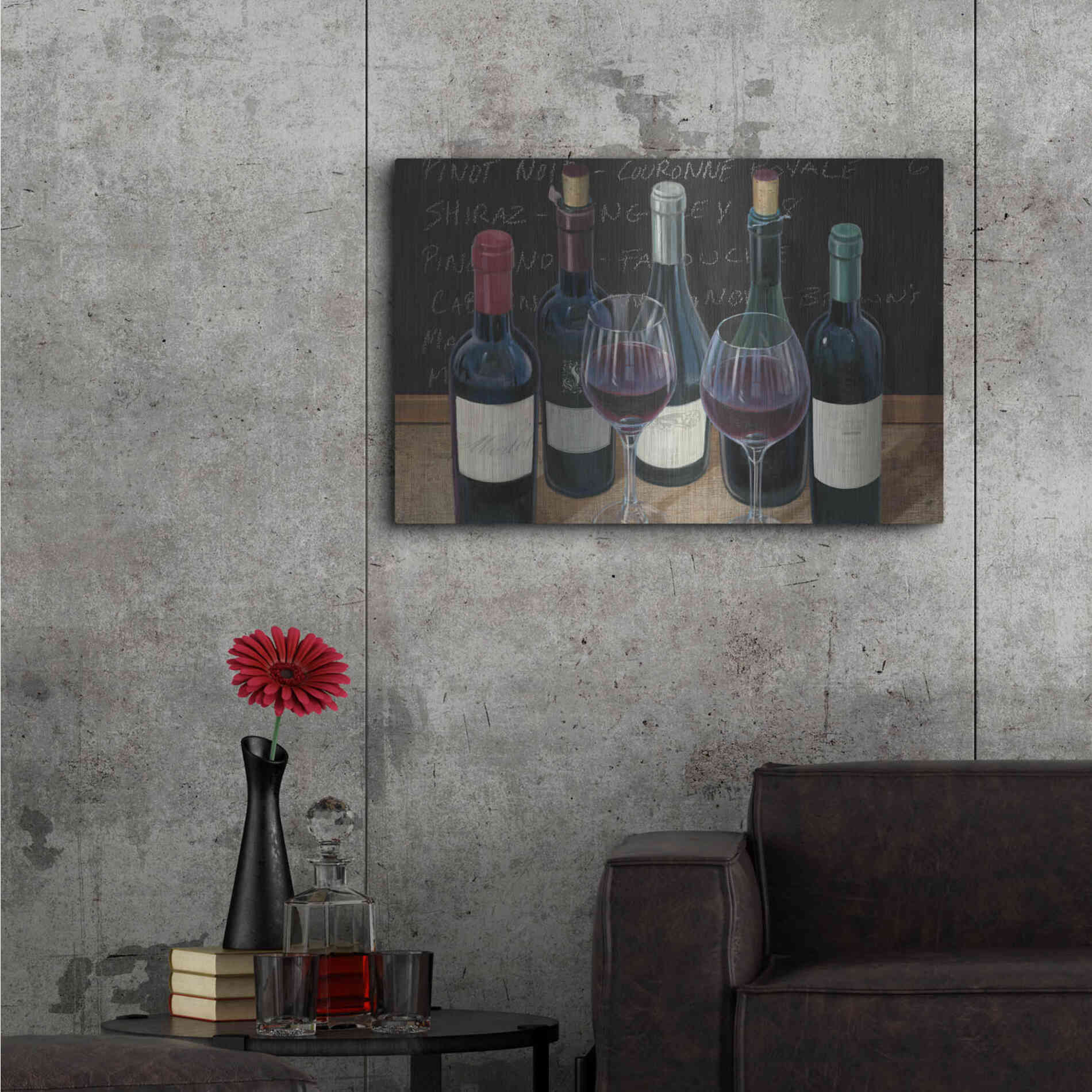 Luxe Metal Art 'Wine Spirit I' by James Wiens, Metal Wall Art,36x24