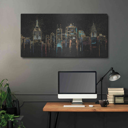 Luxe Metal Art 'Cityscape' by James Wiens, Metal Wall Art,48x24