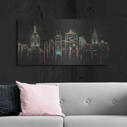 Luxe Metal Art 'Cityscape' by James Wiens, Metal Wall Art,48x24